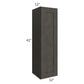 RTA Charcoal Grey Shaker 12" x 42" Wall Cabinet