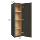 RTA Charcoal Grey Shaker 12" x 42" Wall Cabinet