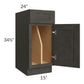 RTA Charcoal Grey Shaker 15" Tray Divider Base Cabinet