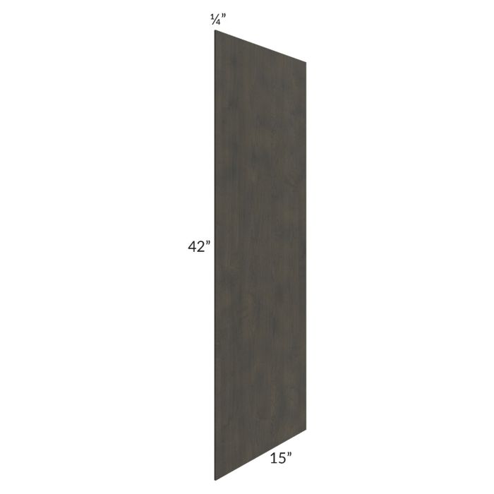 RTA Charcoal Grey Shaker 15" x 42" Wall Veneered Skin Panel