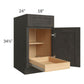 RTA Charcoal Grey Shaker 18" Base Cabinet with 1 Rollout Tray