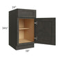 RTA Charcoal Grey Shaker 18" Base Cabinet with Tray Divider Kit