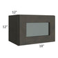 RTA Charcoal Grey Shaker 18" x 12" Decorative Wall Cabinet with 1 Decorative End Panel