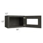 RTA Charcoal Grey Shaker 18" x 12" Decorative Wall Cabinet with 1 Decorative End Panel