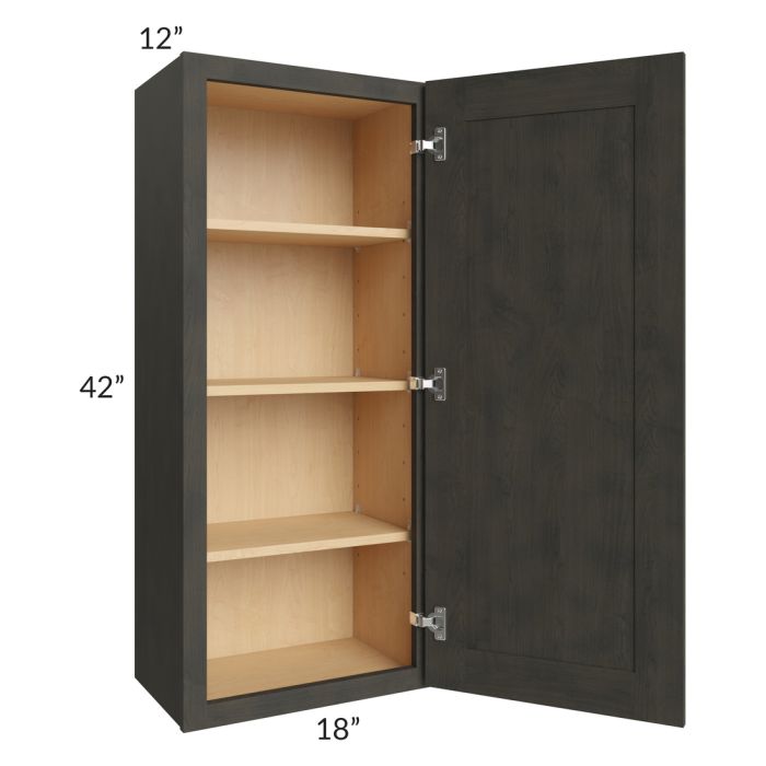 RTA Charcoal Grey Shaker 18" x 42" Wall Cabinet