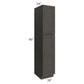 RTA Charcoal Grey Shaker 18" x 90" x 24" Wall Pantry Cabinet with 2 Decorative End Panels and 3 Roll Out Trays