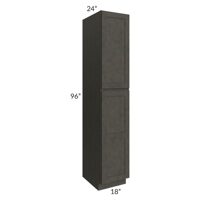 RTA Charcoal Grey Shaker 18" x 96" x 24" Wall Pantry Cabinet