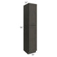 RTA Charcoal Grey Shaker 18" x 96" x 24" Wall Pantry Cabinet with 2 Roll Out Trays