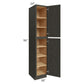RTA Charcoal Grey Shaker 18" x 96" x 24" Wall Pantry Cabinet