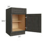 RTA Charcoal Grey Shaker 21" Base Cabinet with 1 Roll Out Tray