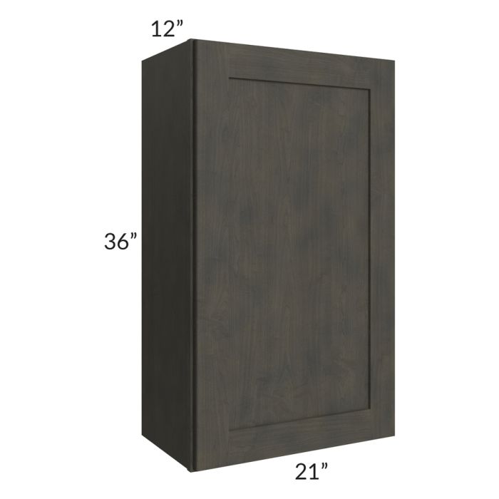 RTA Charcoal Grey Shaker 21" x 36" Wall Cabinet