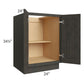 RTA Charcoal Grey Shaker 24" Full Height Door Base Cabinet with 1 Roll Out Tray