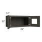 RTA Charcoal Grey Shaker 24" x 12" Decorative Wall Cabinet with 1 Decorative End Panel
