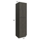 RTA Charcoal Grey Shaker 24" x 96" x 24" Wall Pantry Cabinet with 2 Decorative End Panels