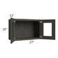 RTA Charcoal Grey Shaker 27" x 18" Decorative Wall Cabinet with 1 Decorative End Panel