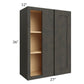 RTA Charcoal Grey Shaker 27" x 36" Wall Blind Cabinet
