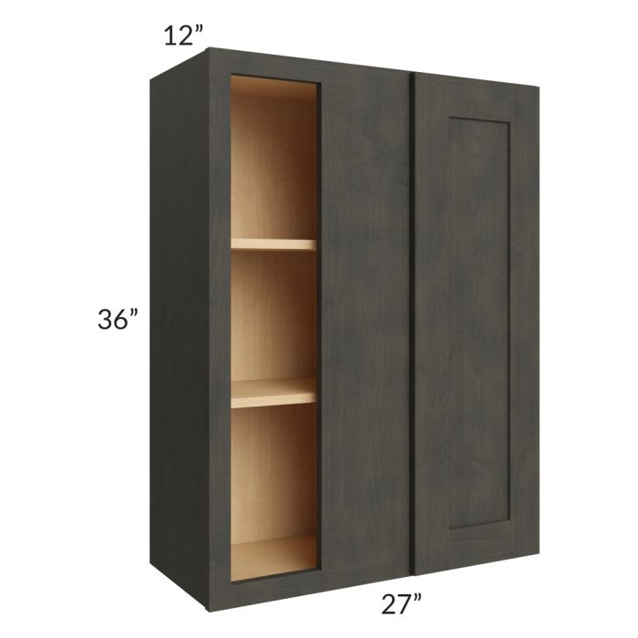 RTA Charcoal Grey Shaker 27" x 36" Wall Blind Cabinet