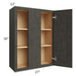 RTA Charcoal Grey Shaker 27" x 36" Wall Blind Cabinet