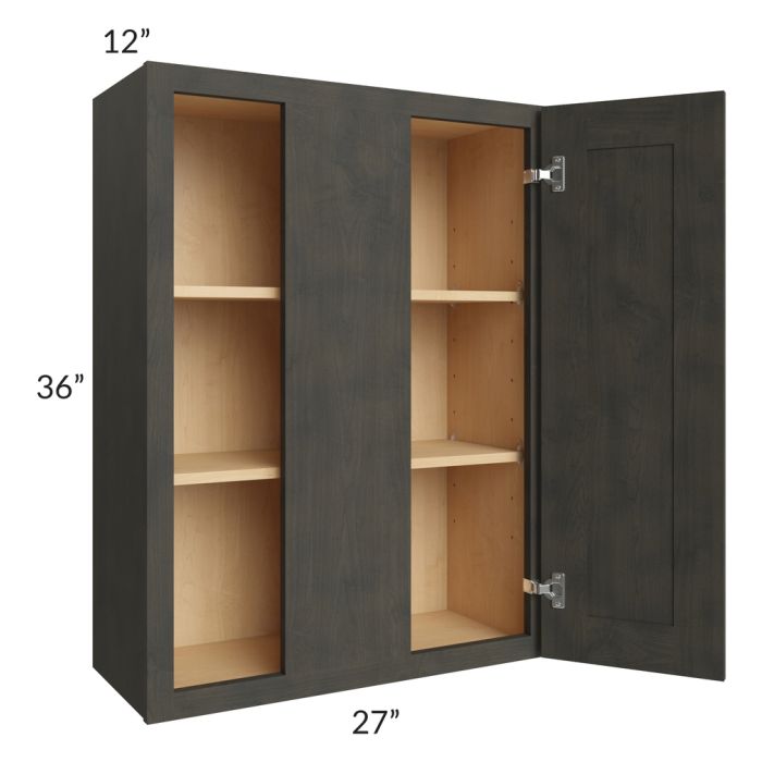RTA Charcoal Grey Shaker 27" x 36" Wall Blind Cabinet