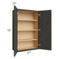 RTA Charcoal Grey Shaker 27" x 42" Wall Cabinet with 1 Decorative End Panel