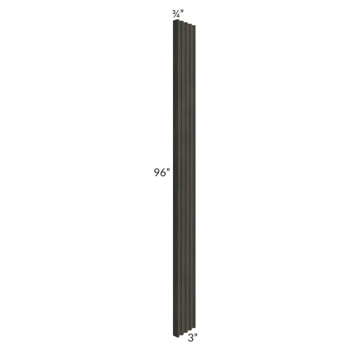 RTA Charcoal Grey Shaker 3" x 96" Fluted Filler
