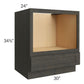 RTA Charcoal Grey Shaker 30" Microwave Base Cabinet