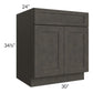 RTA Charcoal Grey Shaker 30" Sink Base Cabinet (1 drawer front)