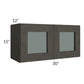 RTA Charcoal Grey Shaker 30" x 15" Decorative Wall Cabinet with 1 Decorative End Panel