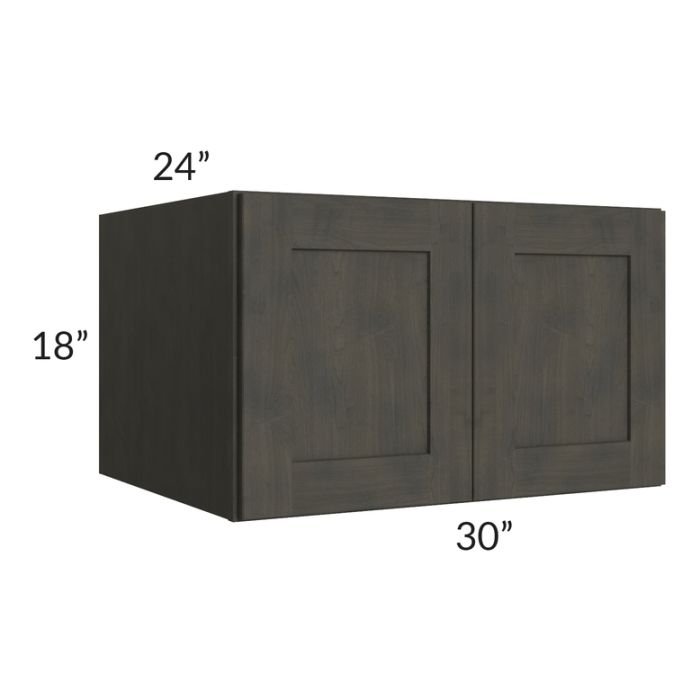RTA Charcoal Grey Shaker 30" x 18" x 24" Wall Cabinet