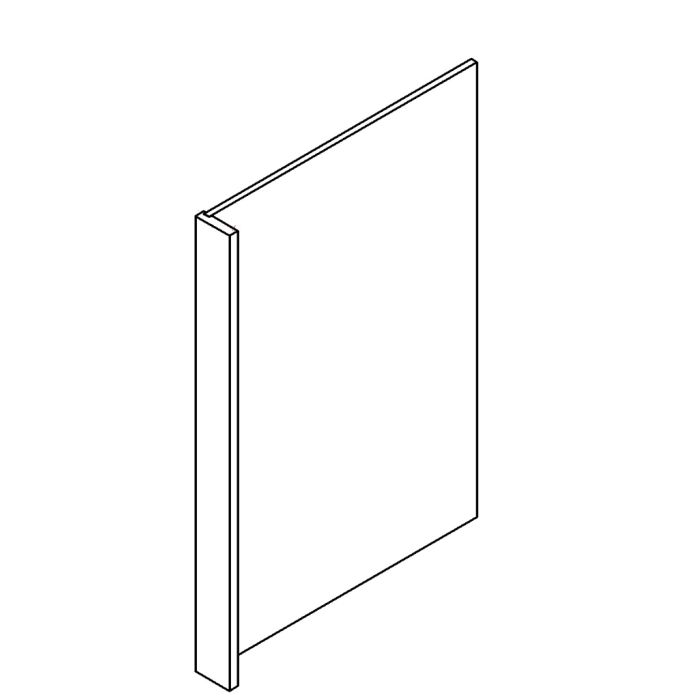 RTA Charcoal Grey Shaker 30" x 96" Refrigerator Panel with 1-1/2" Stile