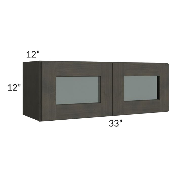 RTA Charcoal Grey Shaker 33" x 12" Decorative Wall Cabinet