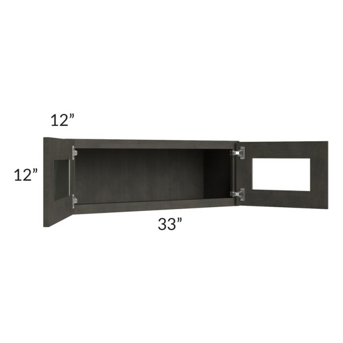 RTA Charcoal Grey Shaker 33" x 12" Decorative Wall Cabinet