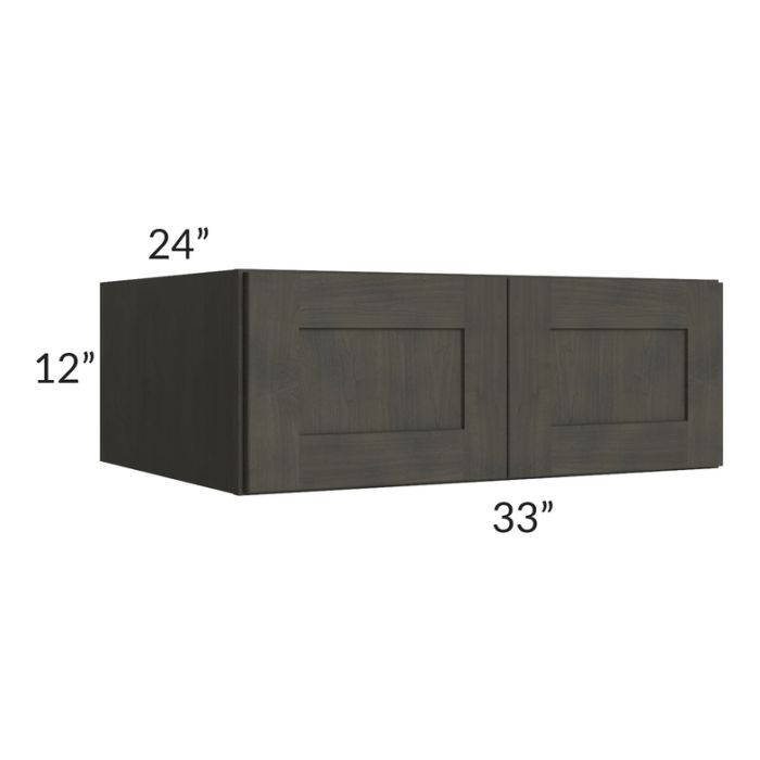 RTA Charcoal Grey Shaker 33" x 12" x 24" Wall Cabinet