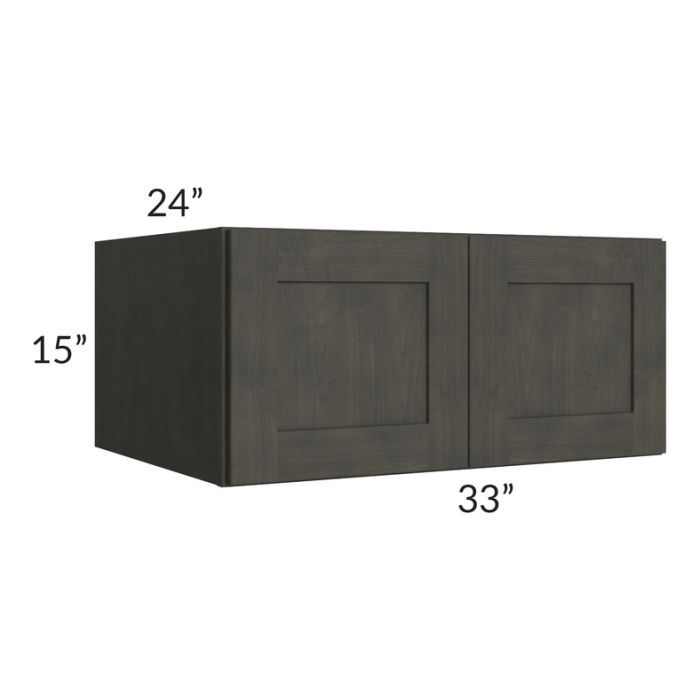 RTA Charcoal Grey Shaker 33" x 15" x 24" Wall Cabinet