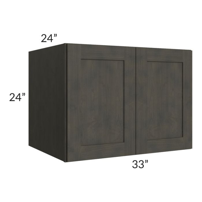 RTA Charcoal Grey Shaker 33" x 24" x 24" Wall Cabinet