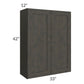 RTA Charcoal Grey Shaker 33" x 42" Wall Cabinet