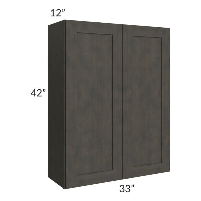 RTA Charcoal Grey Shaker 33" x 42" Wall Cabinet