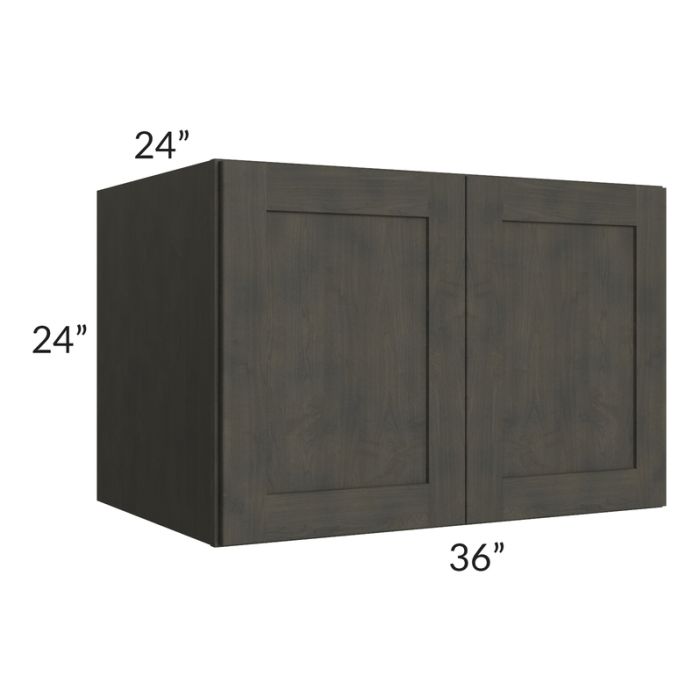 RTA Charcoal Grey Shaker 36" x 24" x 24" Wall Cabinet