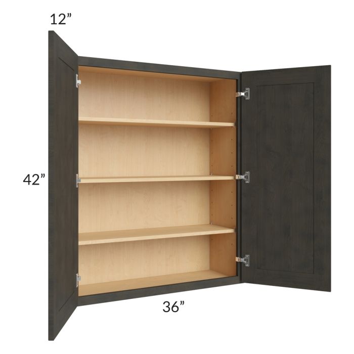 RTA Charcoal Grey Shaker 36" x 42" Wall Cabinet