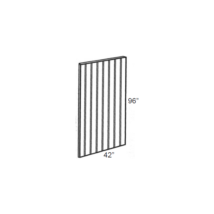 RTA Charcoal Grey Shaker 42" x 96" Bead Board Finished Panel