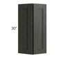 RTA Charlotte Dark Grey 12" x 30" Wall End Cabinet