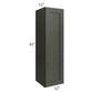 RTA Charlotte Dark Grey 12" x 42" Wall Cabinet