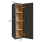 RTA Charlotte Dark Grey 12" x 42" Wall Cabinet