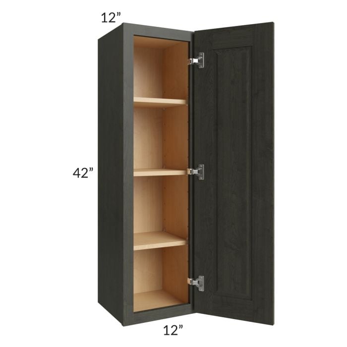 RTA Charlotte Dark Grey 12" x 42" Wall Cabinet