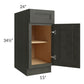 RTA Charlotte Dark Grey 15" Base Cabinet with 2 Roll Out Trays