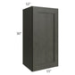 RTA Charlotte Dark Grey 15" x 30" Wall Cabinet