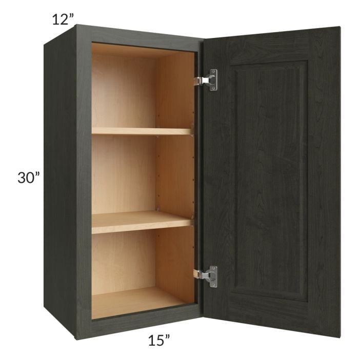 RTA Charlotte Dark Grey 15" x 30" Wall Cabinet