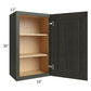 RTA Charlotte Dark Grey 18" x 30" Wall Cabinet with 1 Decorative End Panel