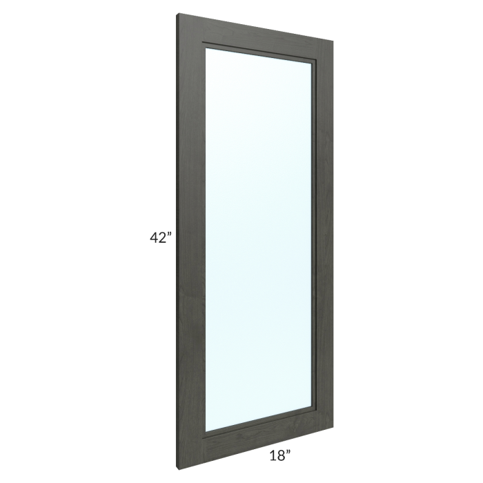 RTA Charlotte Dark Grey 18" x 42" Glass Door Only