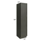 RTA Charlotte Dark Grey 18" x 84" Wall Pantry with 1 Roll Out Tray